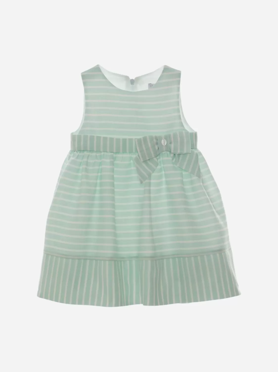 Baby Patachou Groen Gestreepte Jurk Voor Meisjes Met Strik