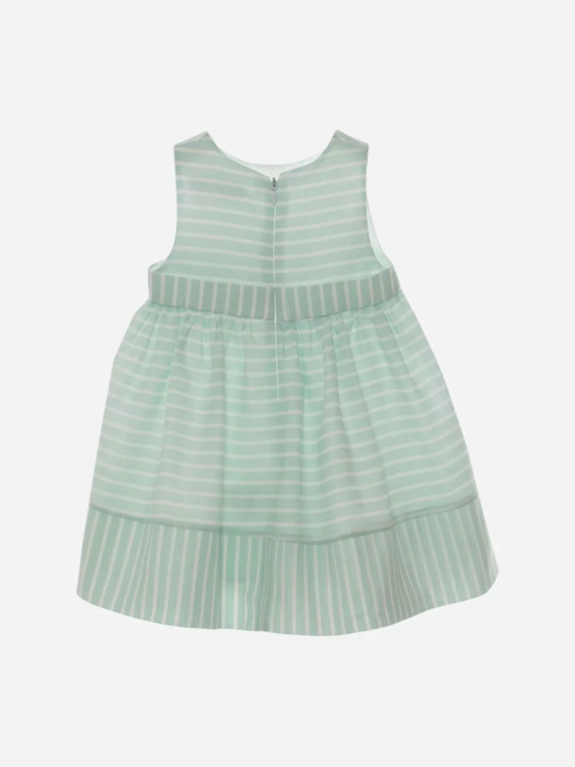 Baby Patachou Groen Gestreepte Jurk Voor Meisjes Met Strik