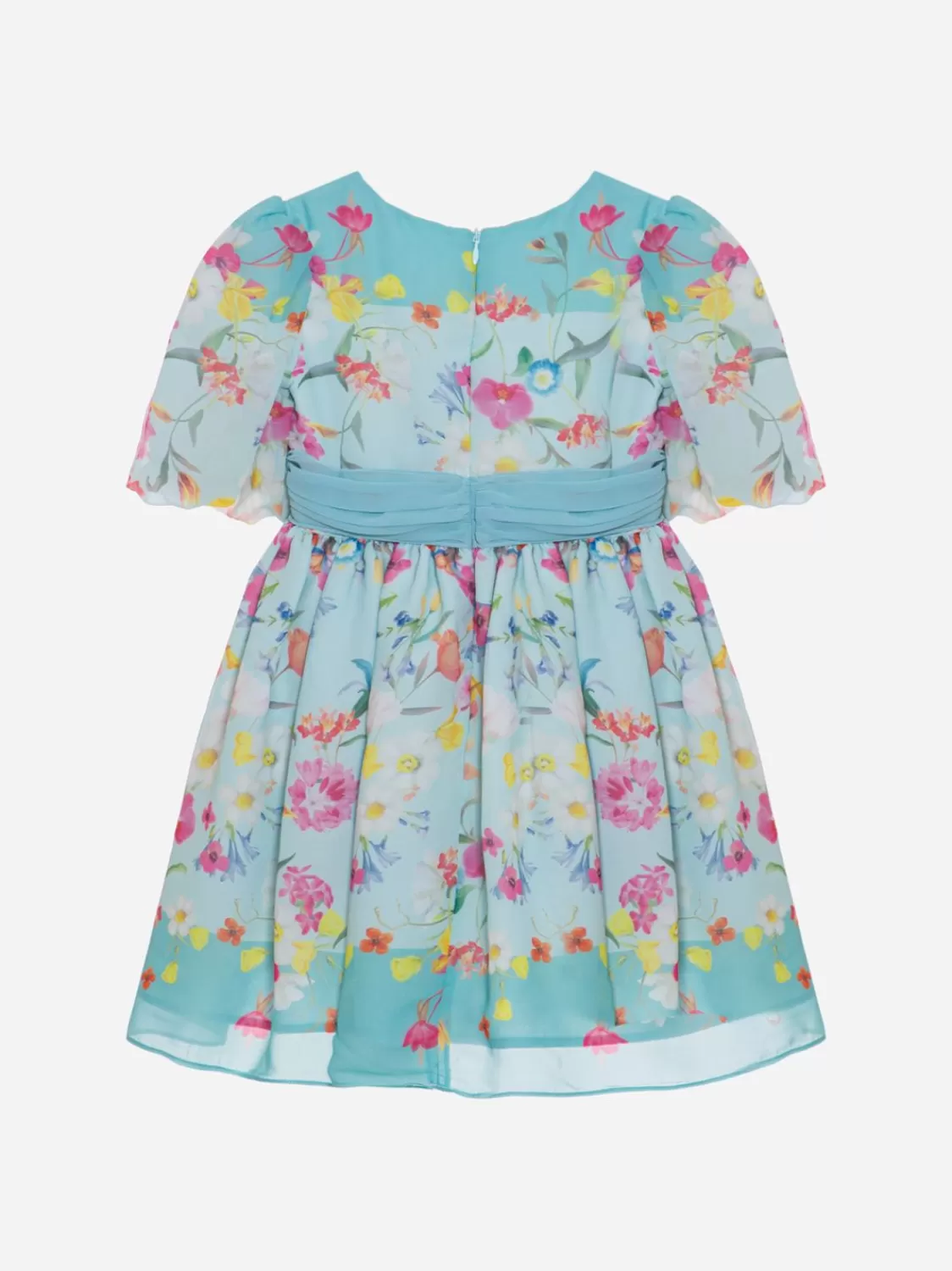 Meisje Patachou Groene Water Bloemenprint Jurk