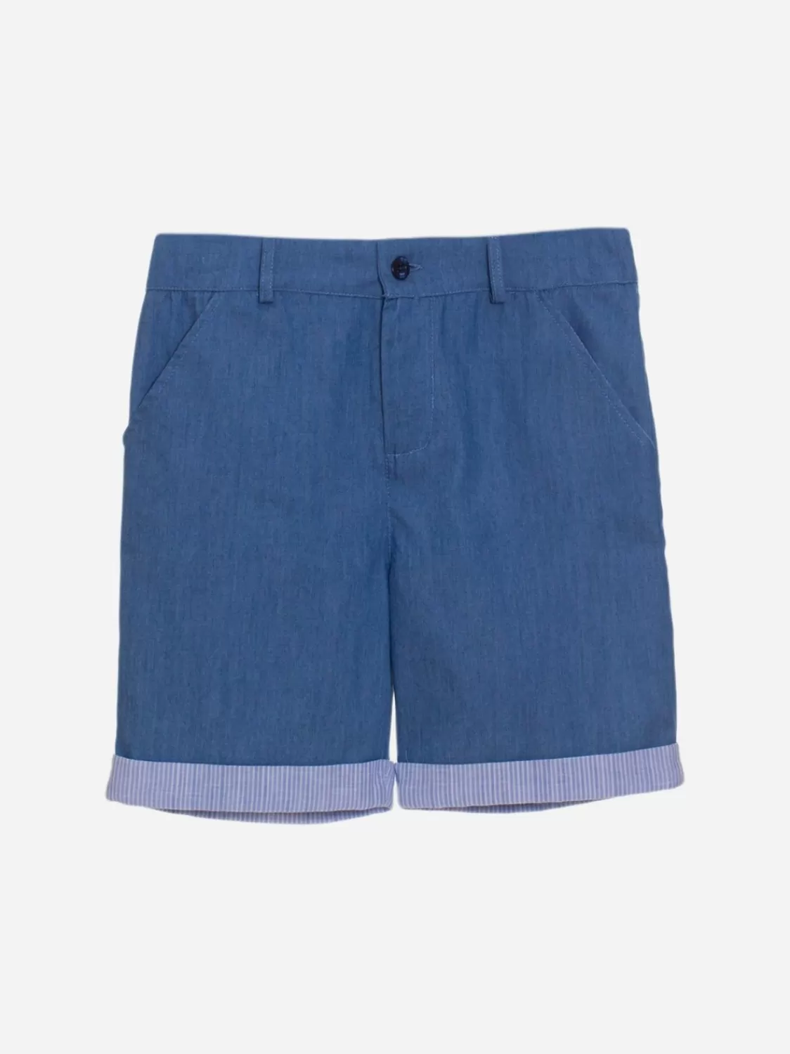 Baby Patachou Indigoblauwe Jongensshort Met Riem
