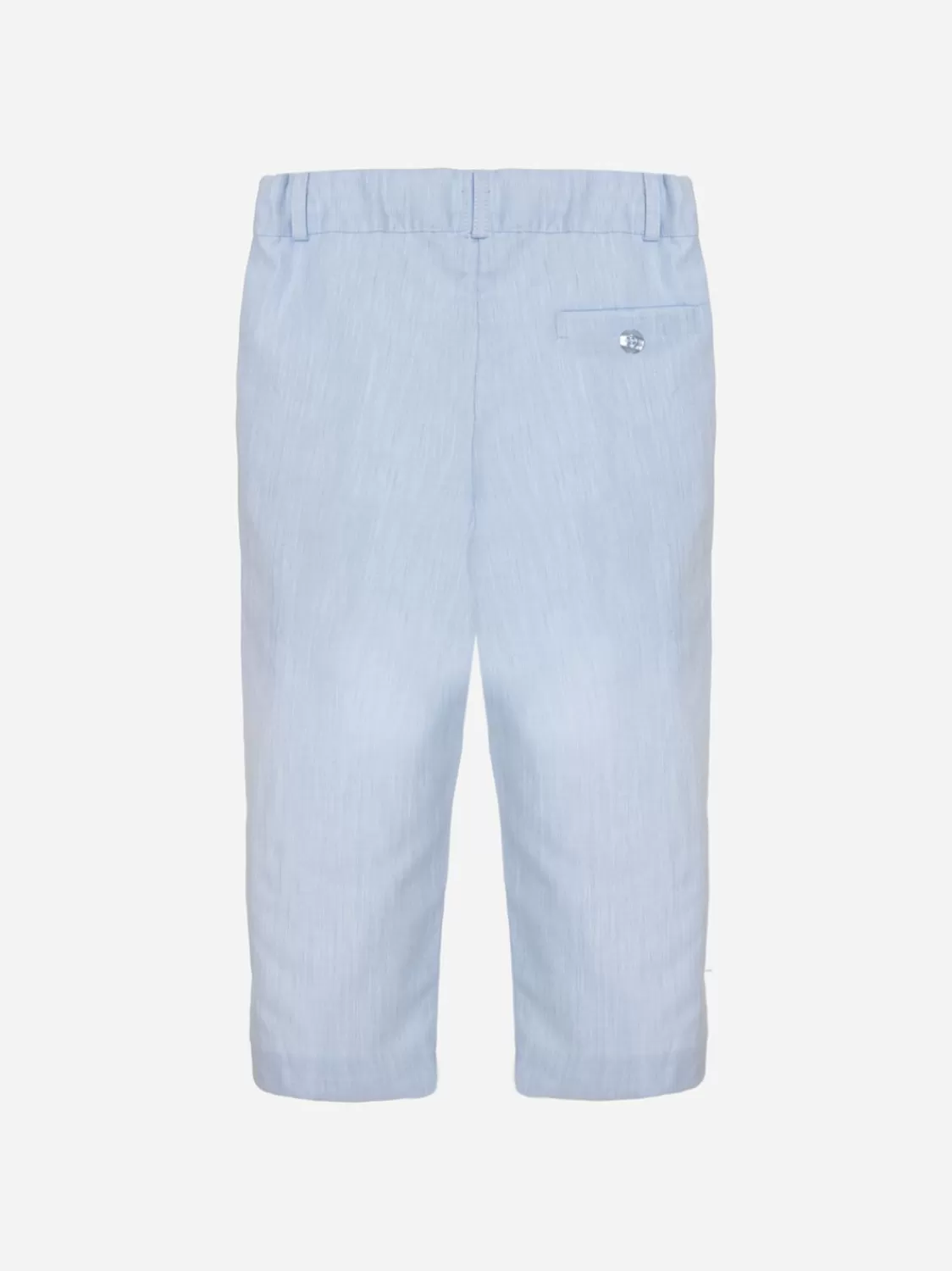 Baby Patachou Jongensbroek In Blauwe Oxford-Stof