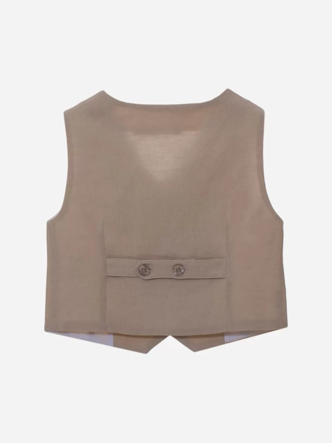 Baby Patachou Jongensvest Van Beige Linnen