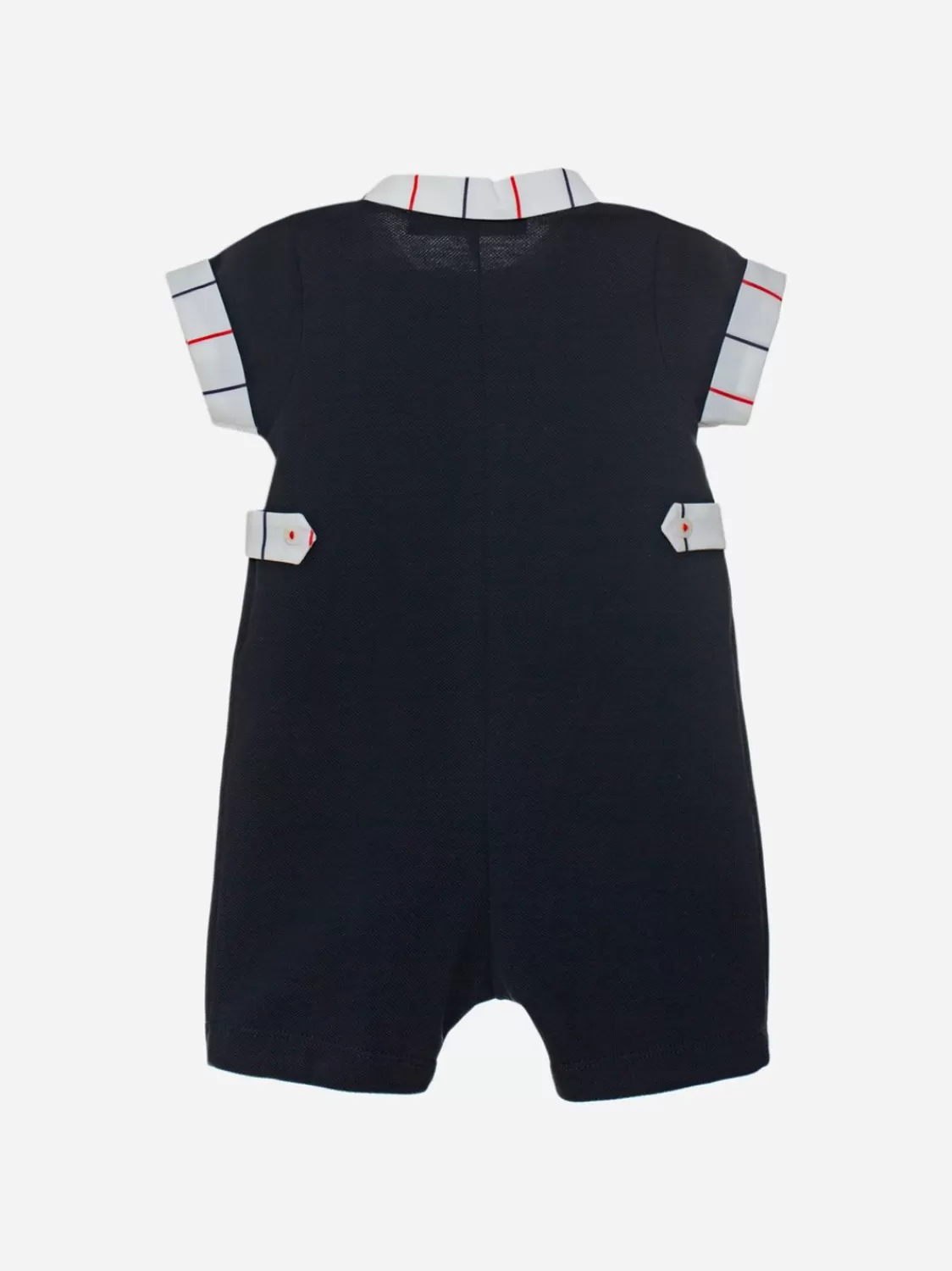 Baby Patachou Jumpsuit Voor Babyjongens In Marineblauwe Piquestof