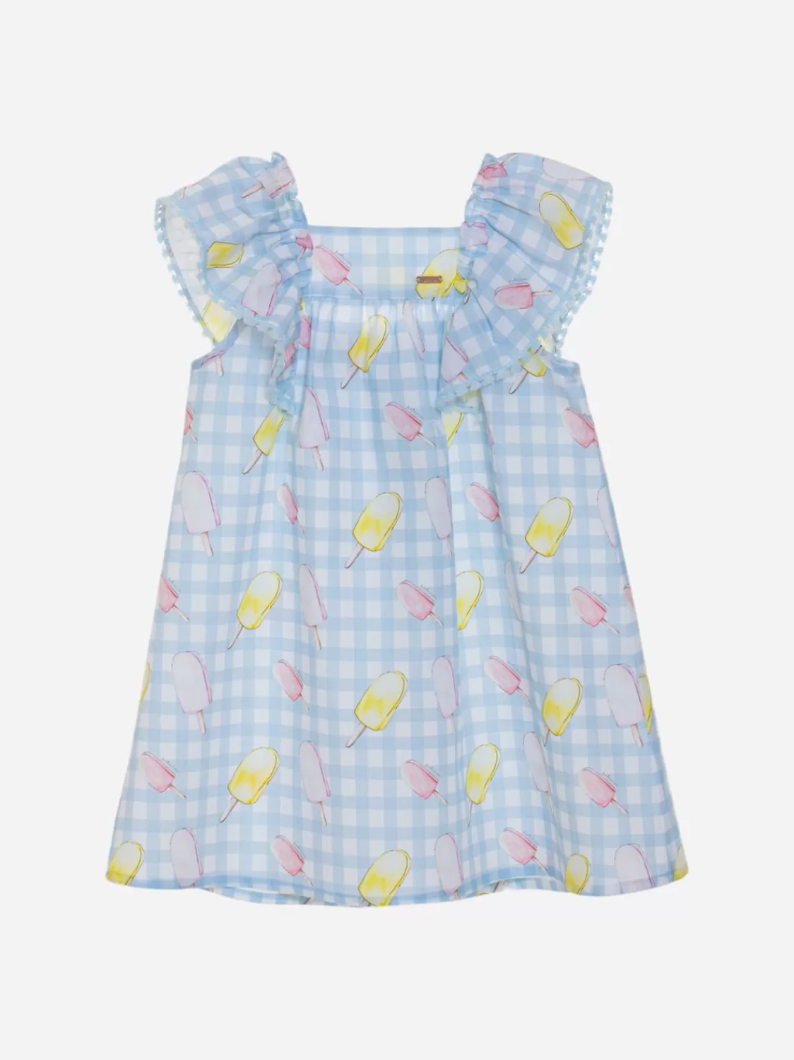 Baby Patachou Jurk Met Plaid En Ijsprint