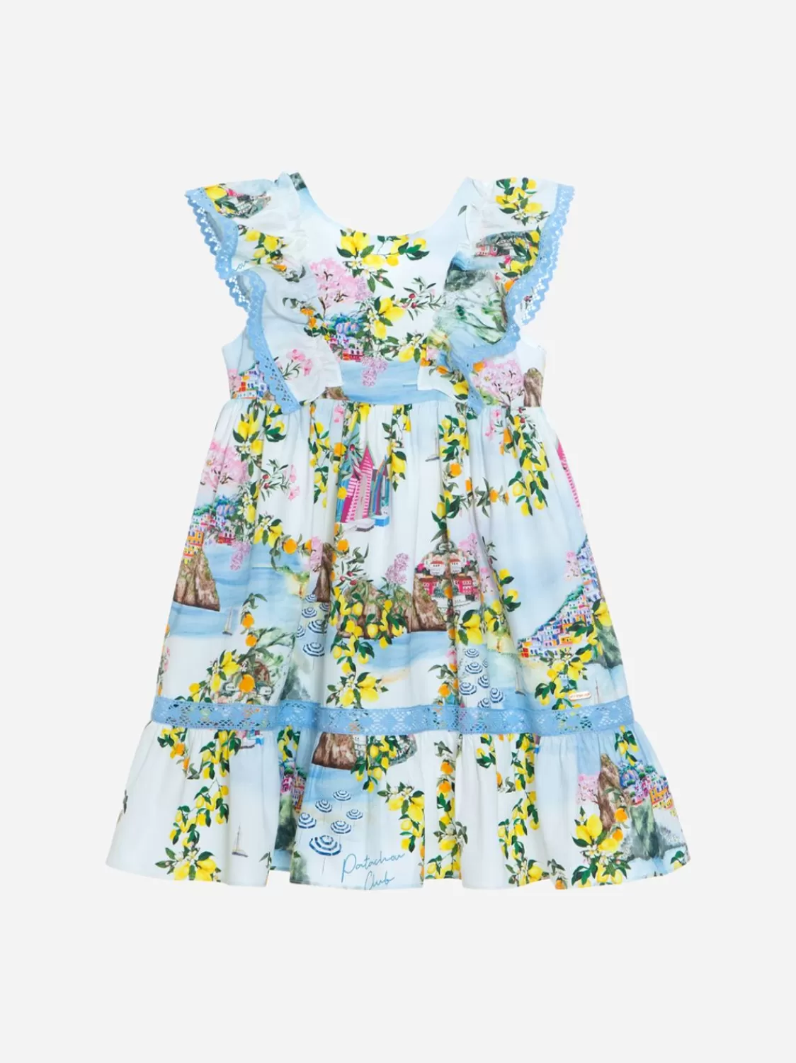 Meisje Patachou Jurk Met Strandclubprint