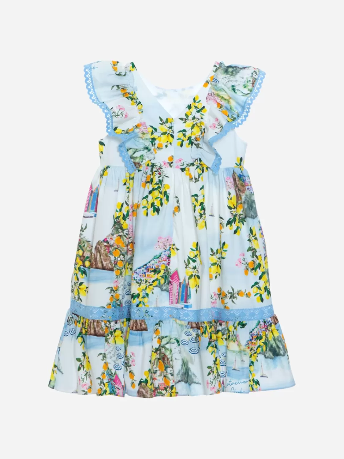 Meisje Patachou Jurk Met Strandclubprint