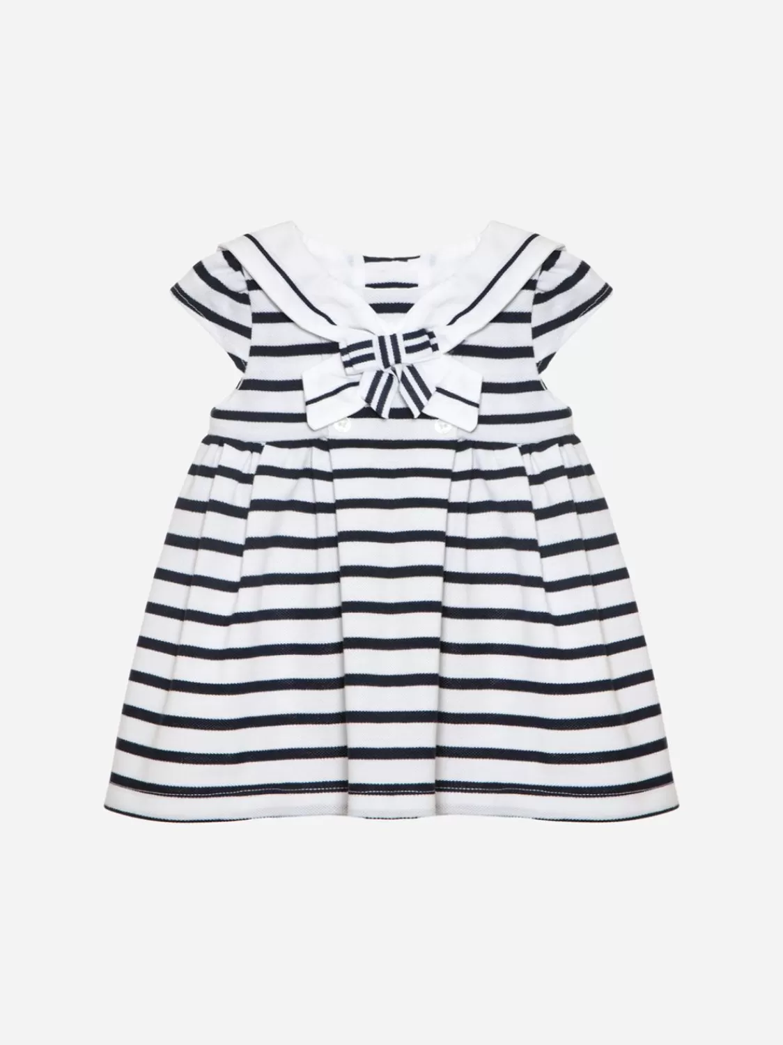 Baby Patachou Jurk Met Witte En Mariene Strepen