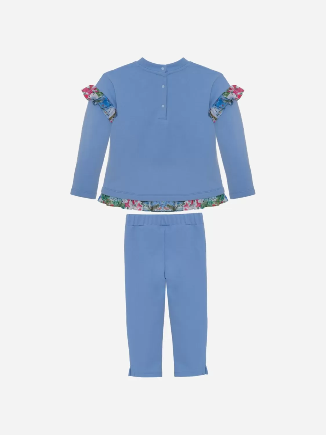 Meisje Patachou Lichtblauw Trainingspak Met Liberty-Print