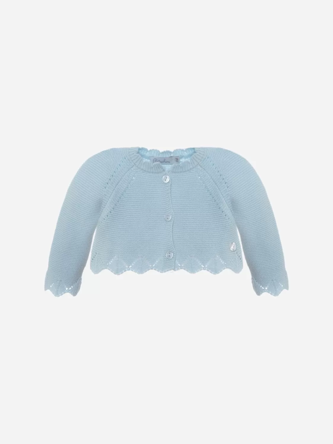 Baby Patachou Lichtblauwe Gebreide Jas Voor Babymeisje