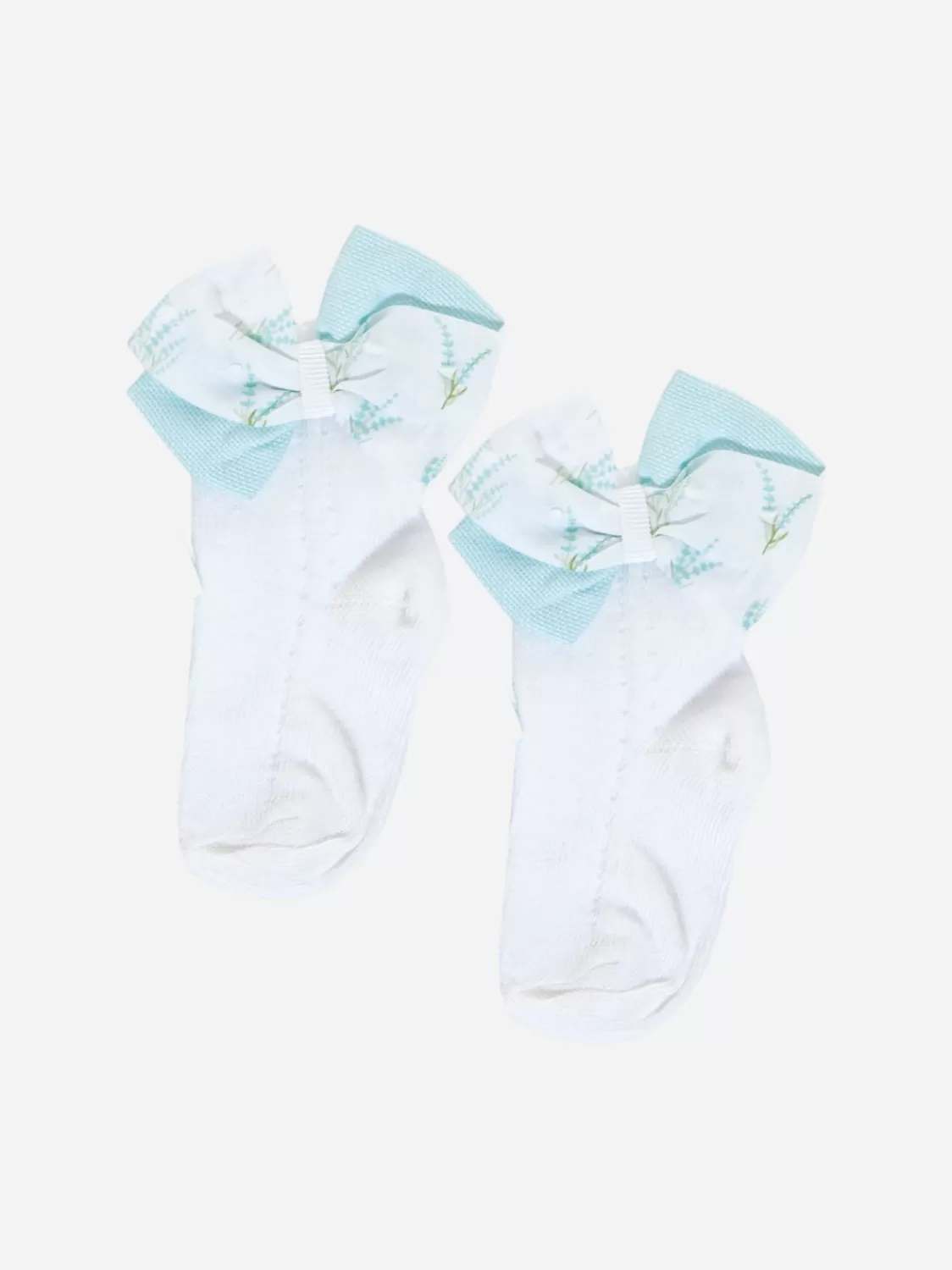 Baby Patachou Lichtblauwe Print Striksokken