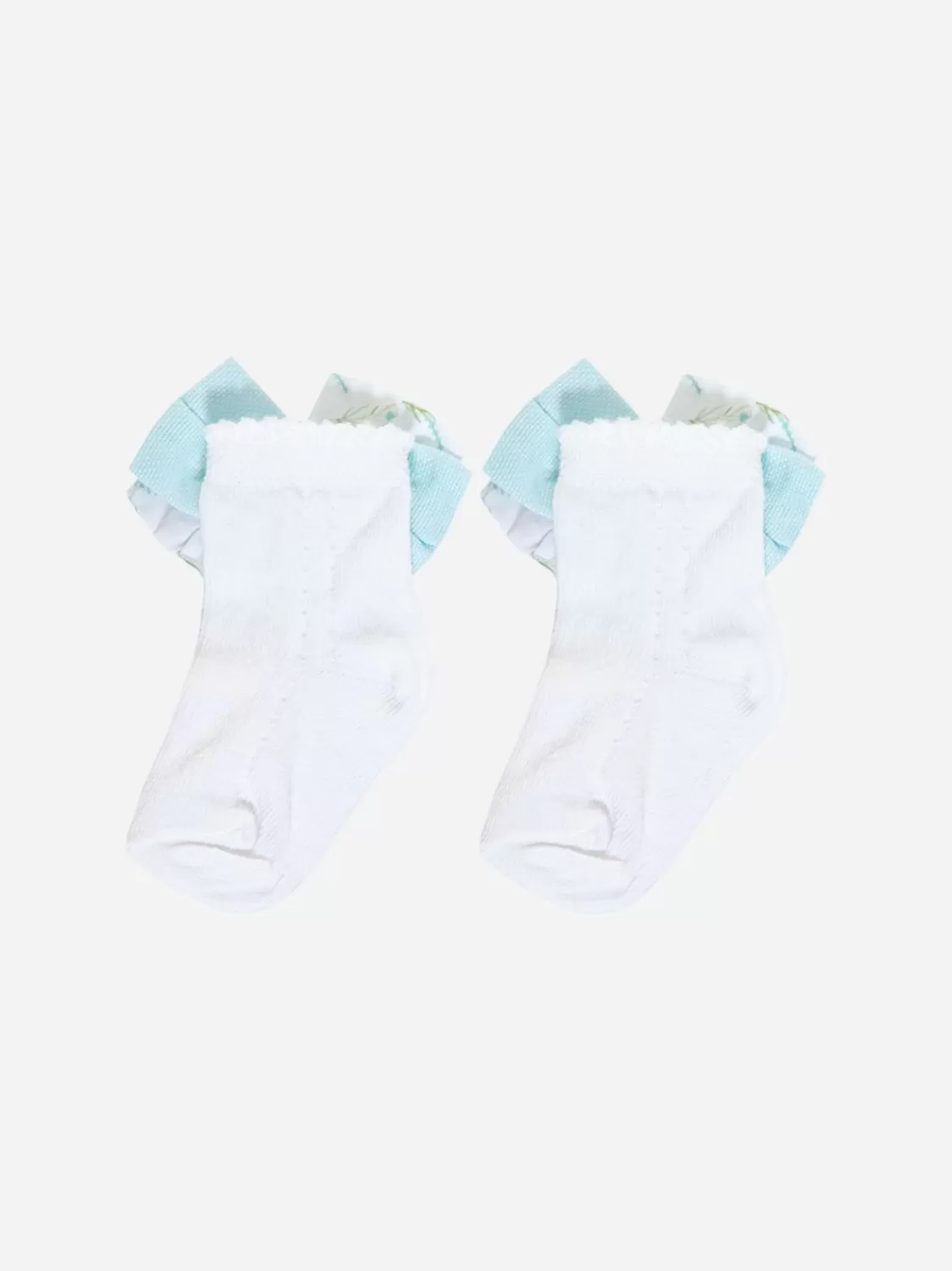 Baby Patachou Lichtblauwe Print Striksokken