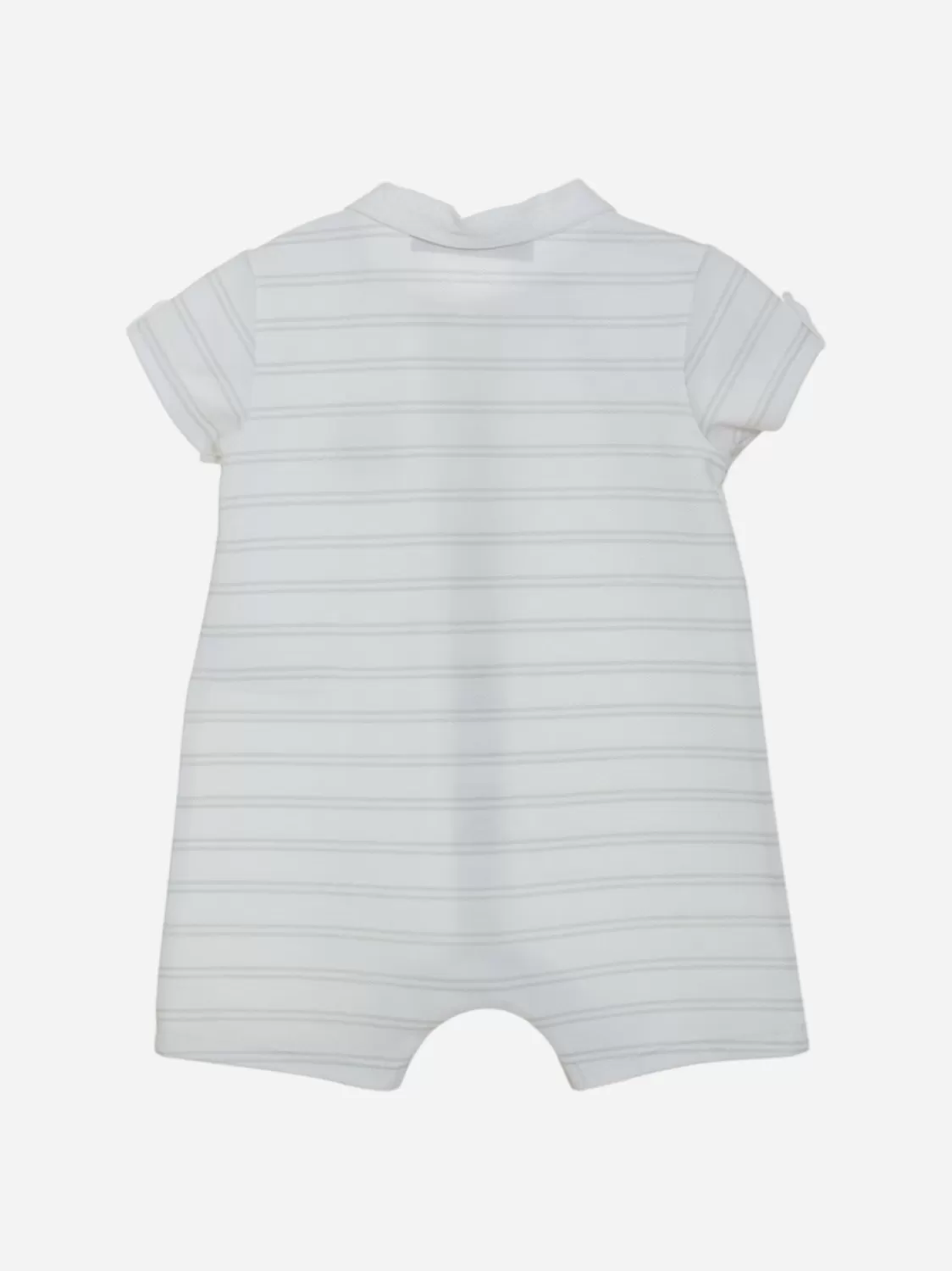 Baby Patachou Lichtgrijs Gestreepte Babyjongen Romper