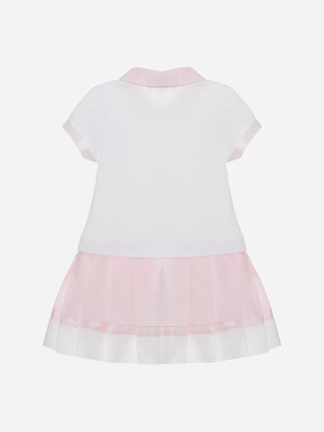 Baby Patachou Lichtroze En Witte Jurk Gemaakt Van Jersey