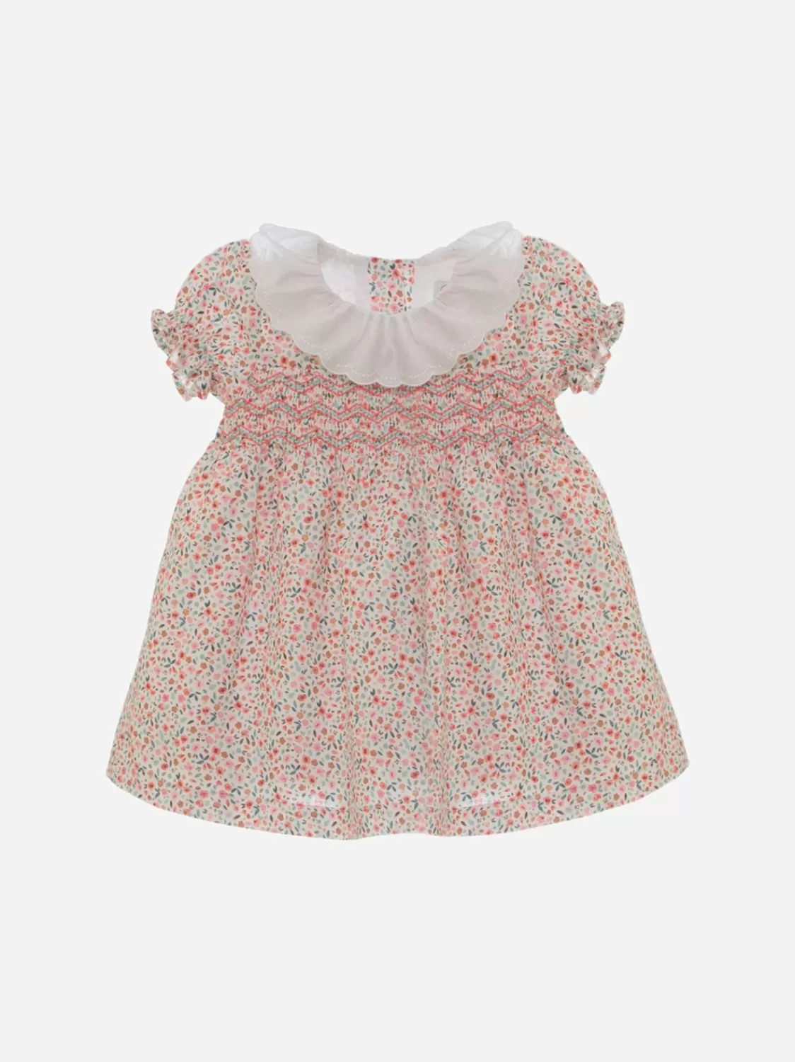 Baby Patachou Linnen Jurk Met Bloemenprint