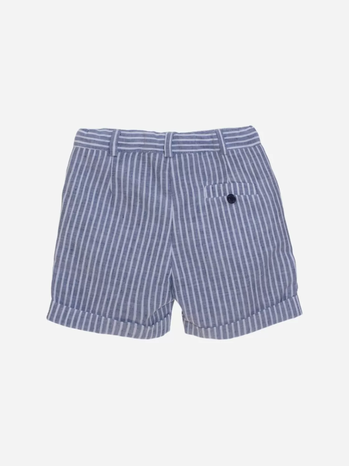 Baby Patachou Linnen Shorts Met Marineblauwe Strepen