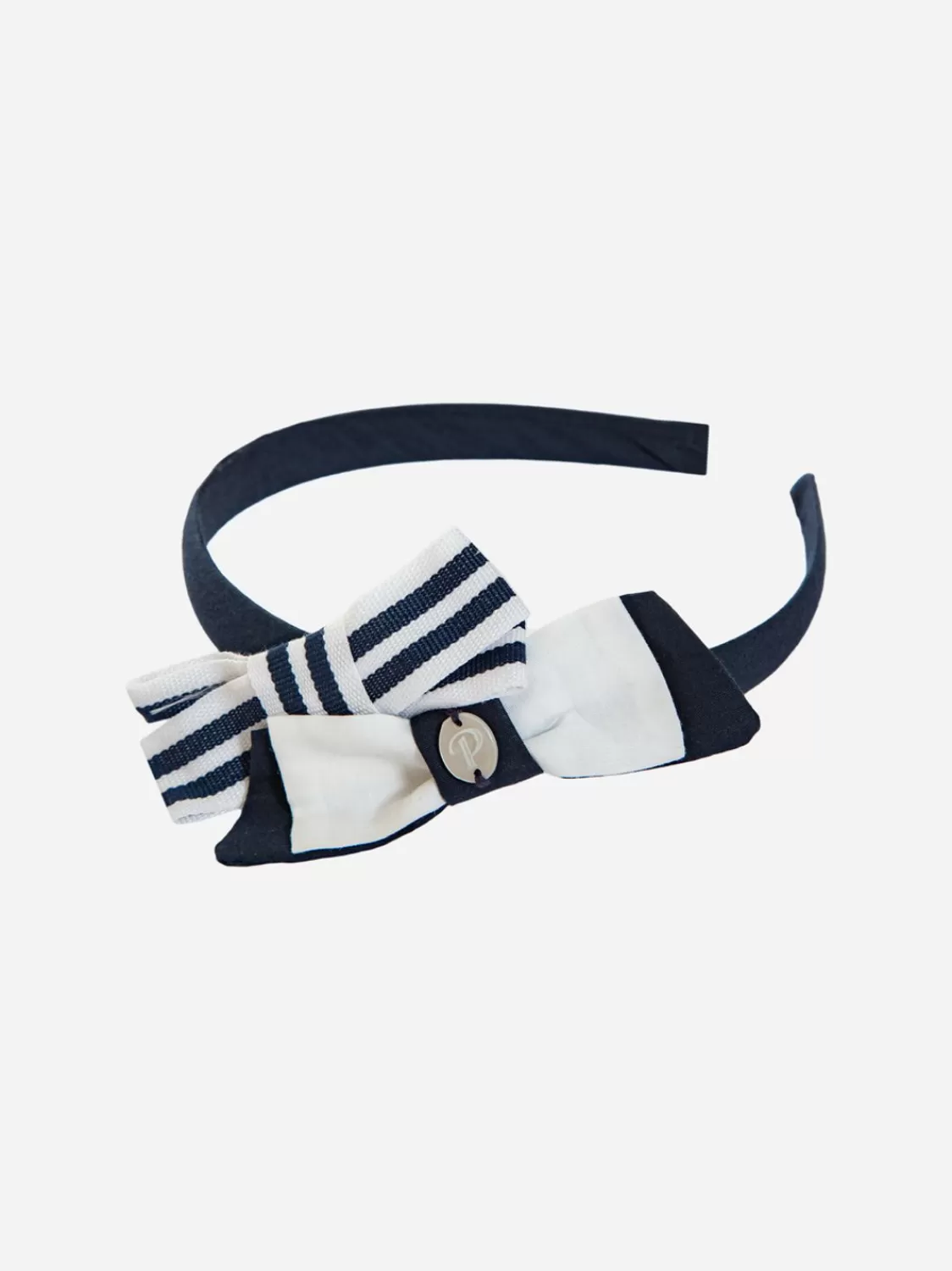 Meisje Patachou Marineblauwe Hoofdband Met Strikken