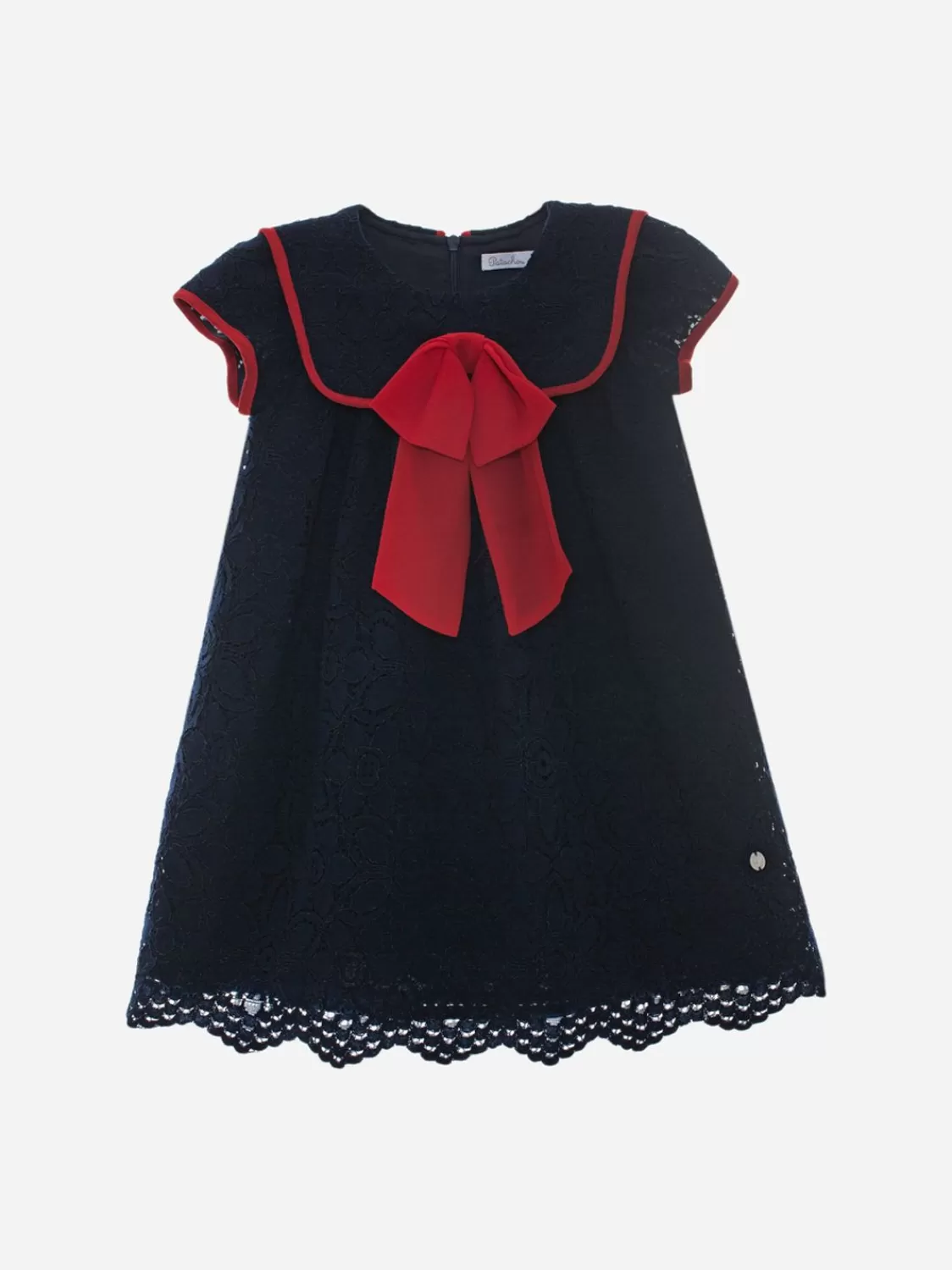 Baby Patachou Marineblauwe Kanten Jurk Voor Meisjes