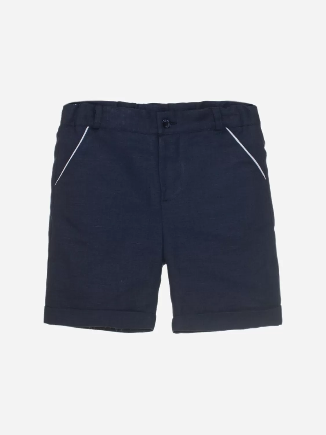 Baby Patachou Marineblauwe Linnen Shorts