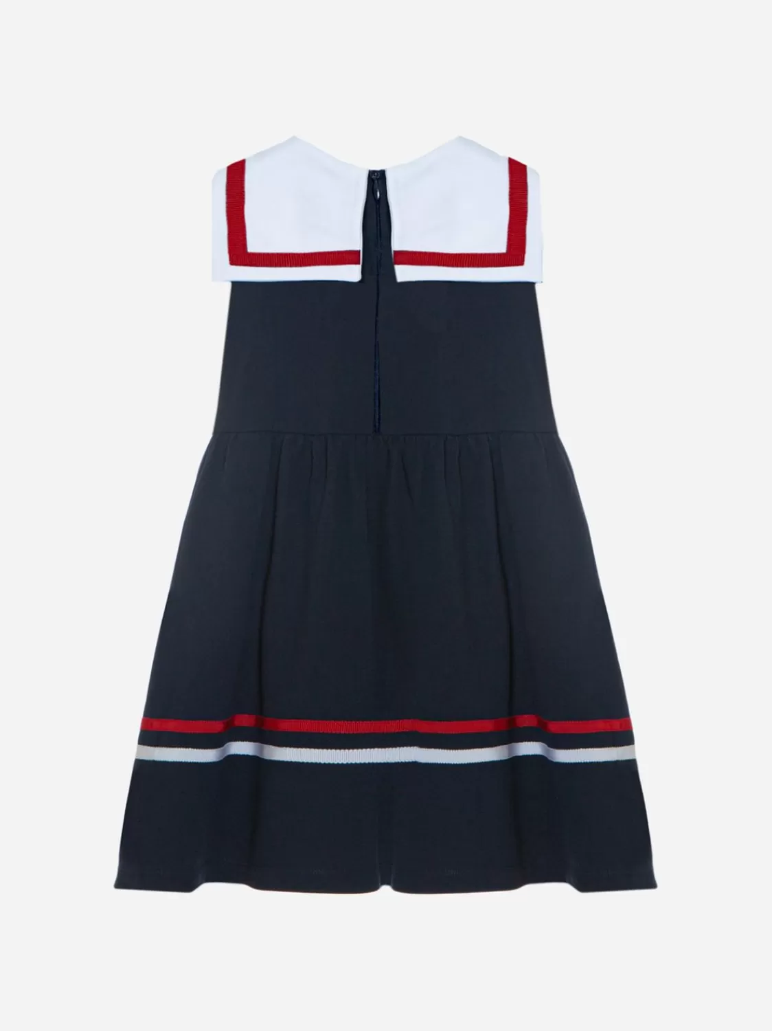 Meisje Patachou Marineblauwe Marineblauwe Jurk Met Strik