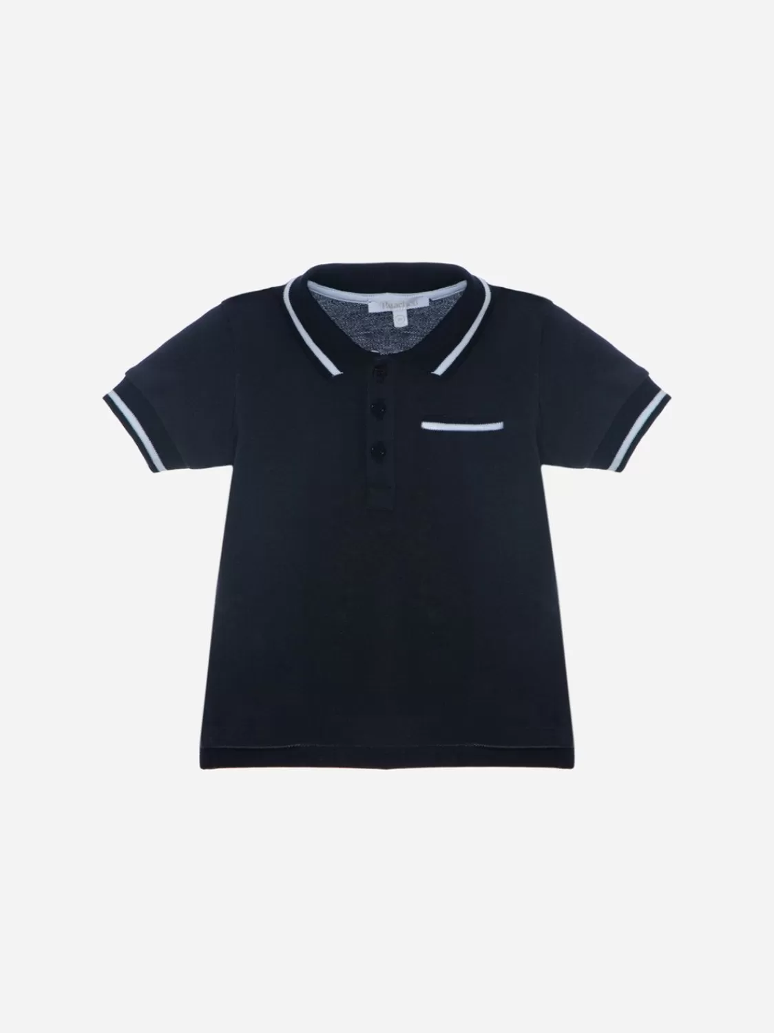 Baby Patachou Marineblauwe Polo Voor Jongens In Jersey