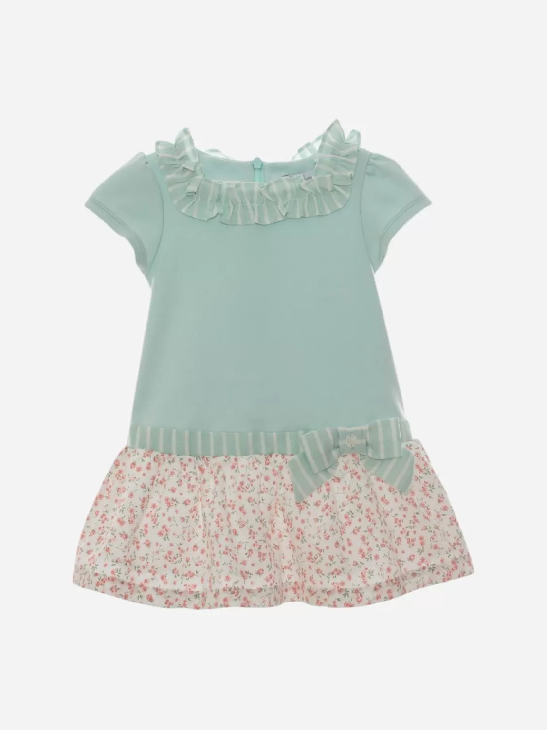 Baby Patachou Meisjes Aqua Groene Jurk Met Strik