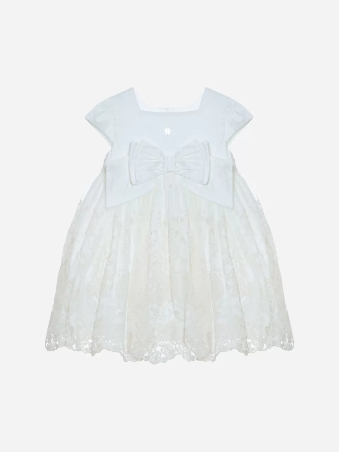 Baby Patachou Meisjes Beige Geborduurde Jurk