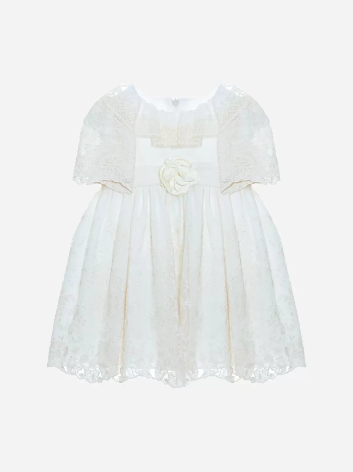 Baby Patachou Meisjes Beige Geborduurde Jurk
