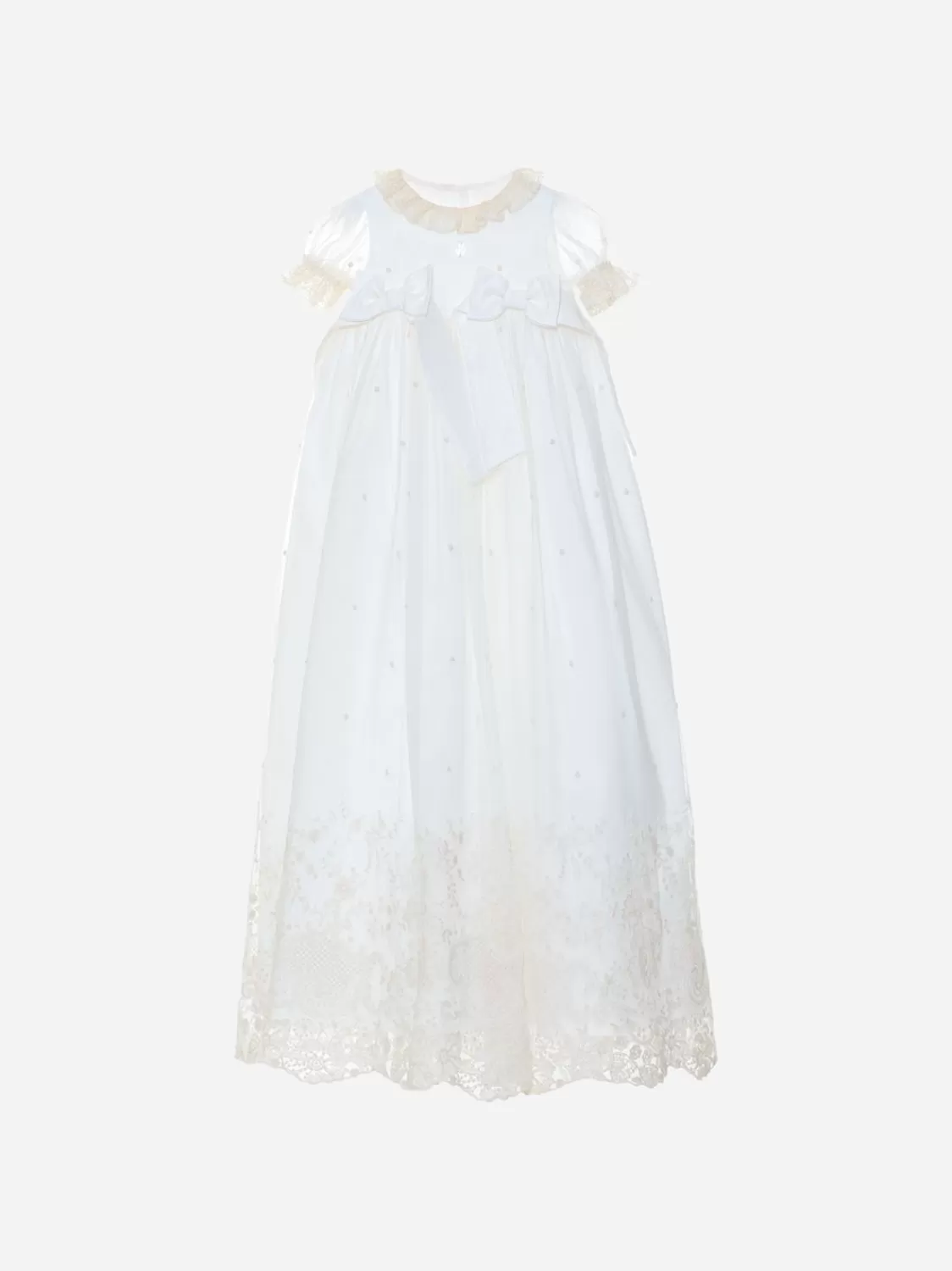 Baby Patachou Meisjes Beige Geborduurde Jurk