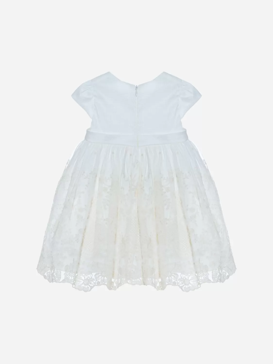 Baby Patachou Meisjes Beige Geborduurde Jurk