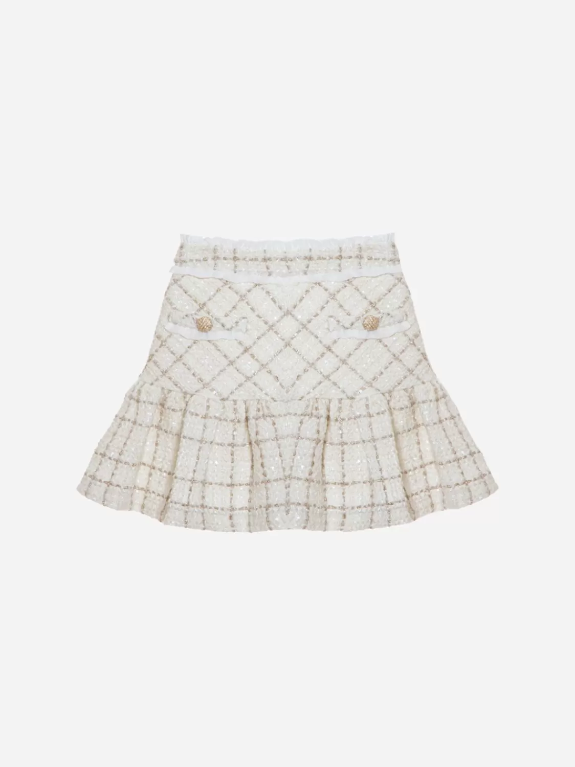 Meisje Patachou Meisjes Beige Tweed Rok