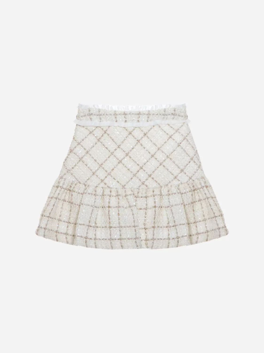Meisje Patachou Meisjes Beige Tweed Rok