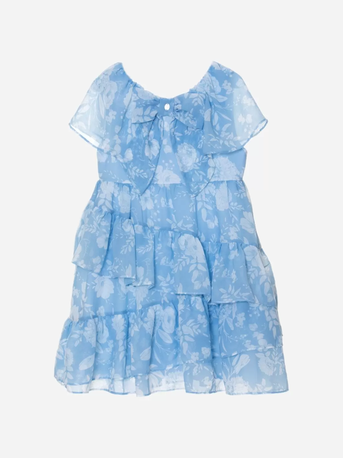 Meisje Patachou Meisjes Blauwe Jurk Met Bloemenprint