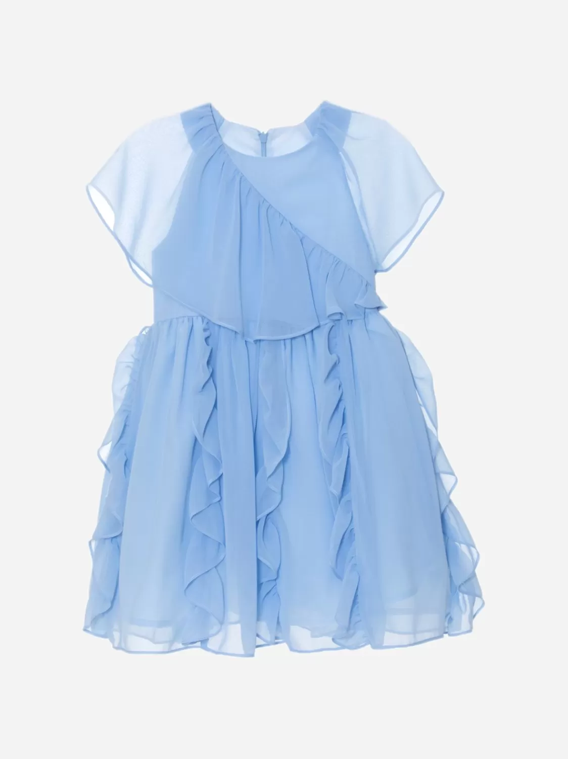 Meisje Patachou Meisjes Lichtblauwe Chiffon Jurk