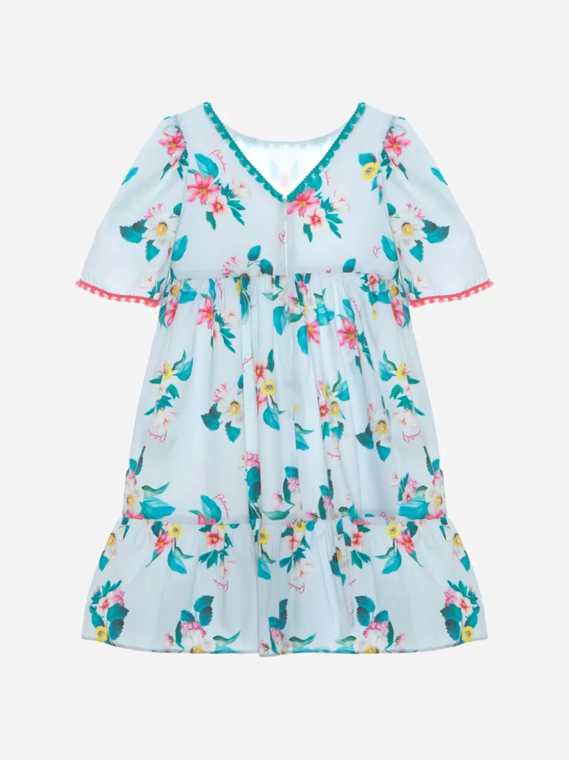 Baby Patachou Meisjes Lichtblauwe Jurk Met Bloemenprint