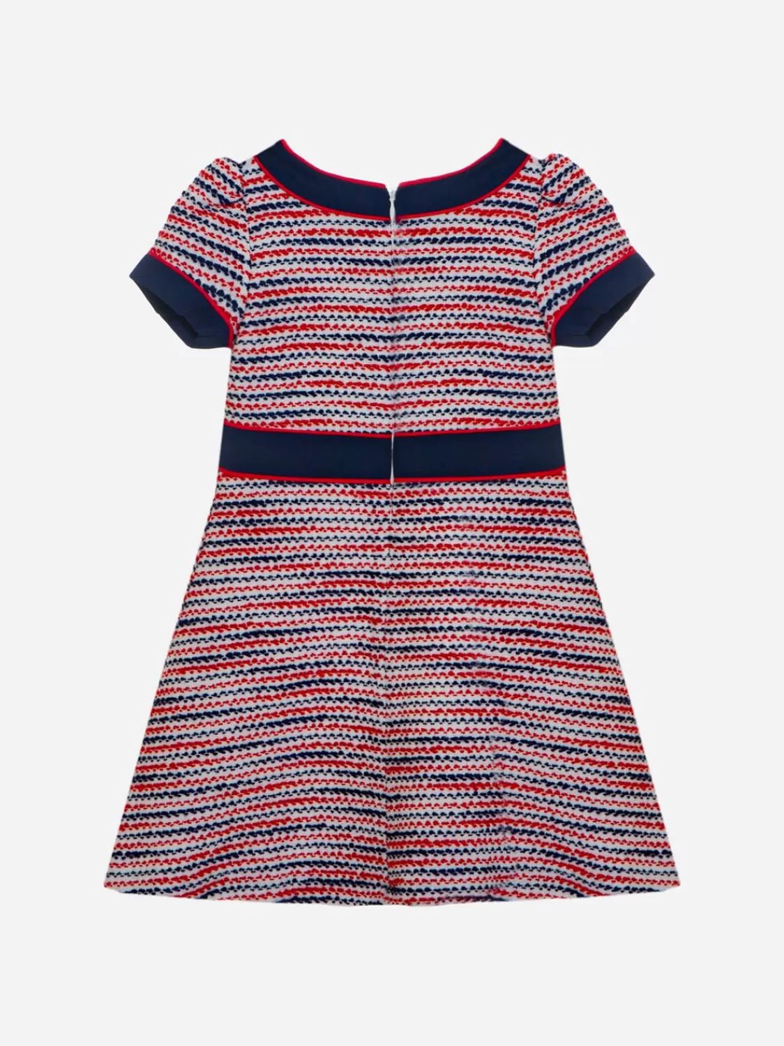 Meisje Patachou Meisjes Rode En Marineblauwe Jurk Met Strik