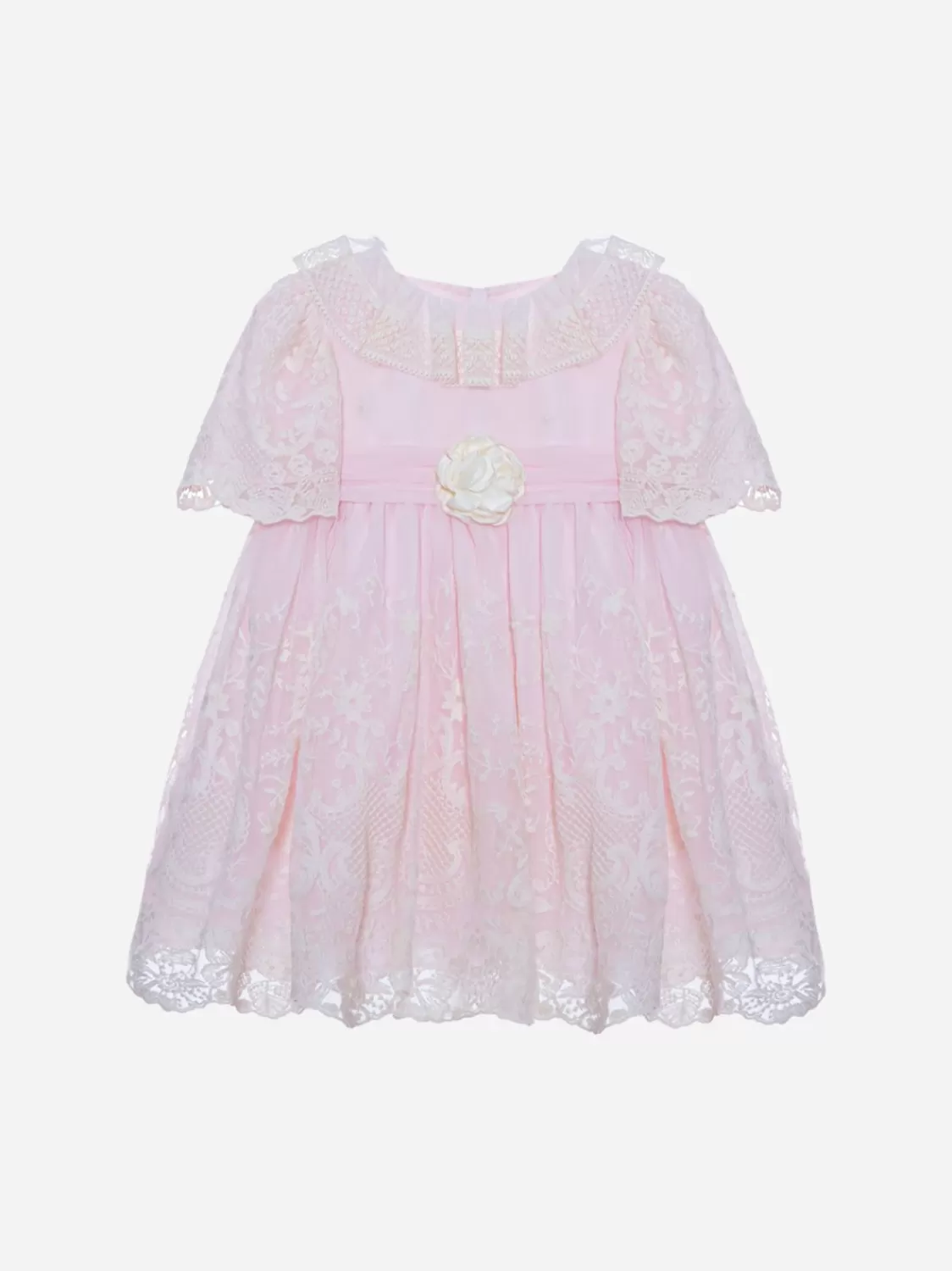 Baby Patachou Meisjes Roze Geborduurde Jurk