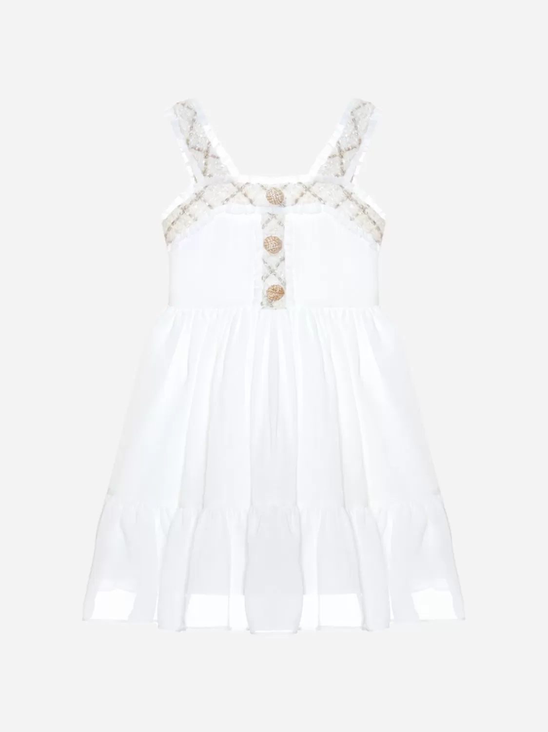 Meisje Patachou Meisjes Witte Strapless Jurk