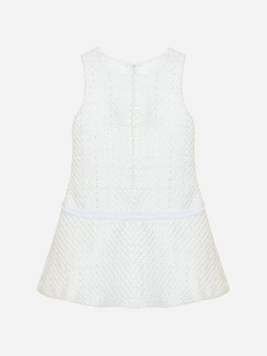 Meisje Patachou Meisjes Witte Tweed Jurk