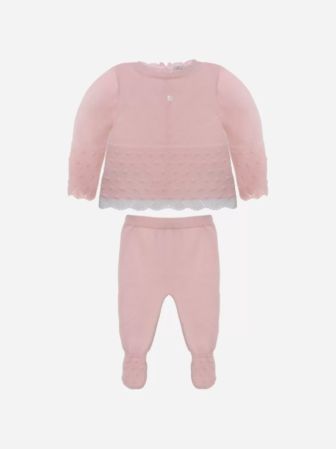 Baby Patachou Meisjesset In Roze Gebreid