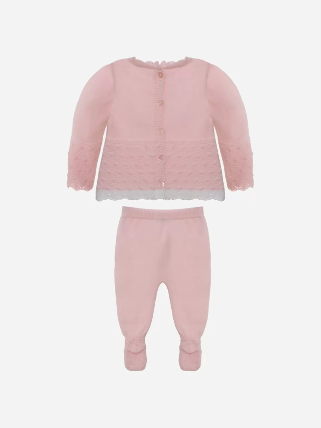 Baby Patachou Meisjesset In Roze Gebreid