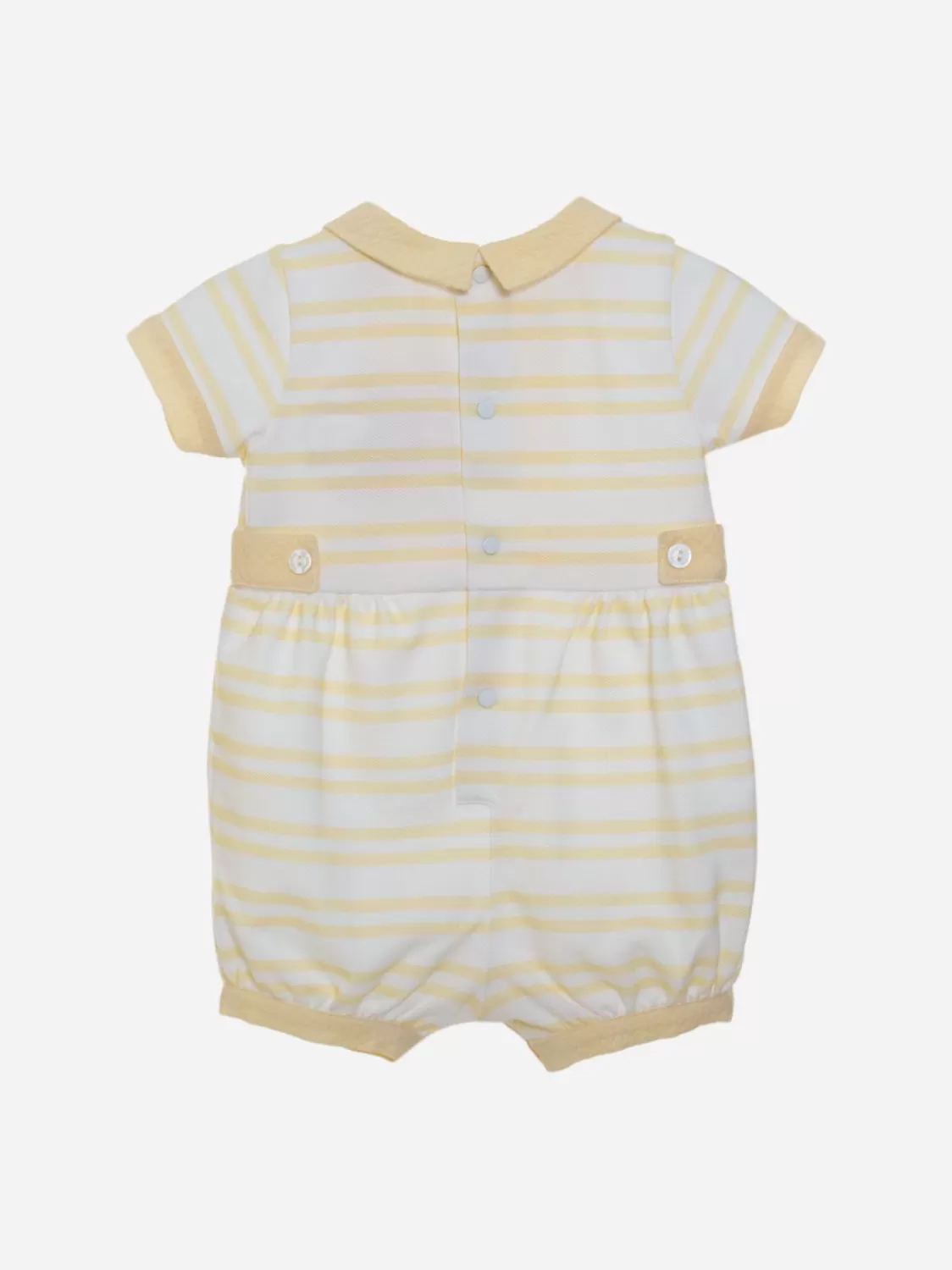 Baby Patachou Mono De Rayas Blancas En Amarillas