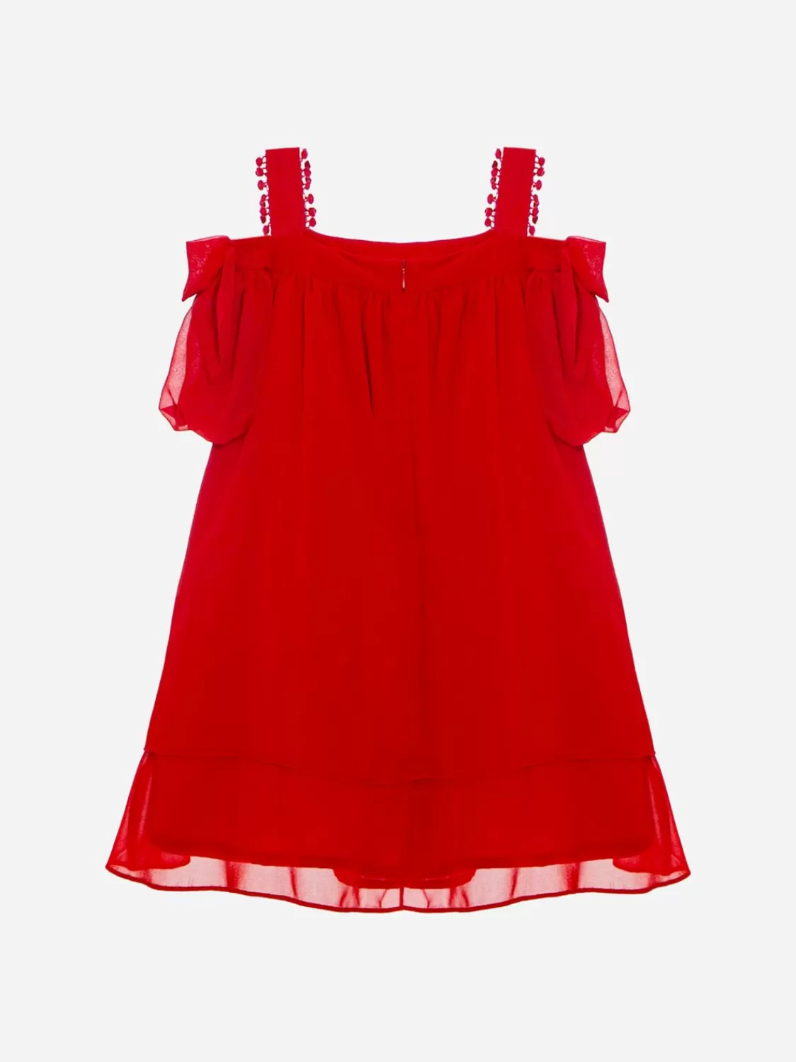 Meisje Patachou Rode Chiffon Meisjesjurk