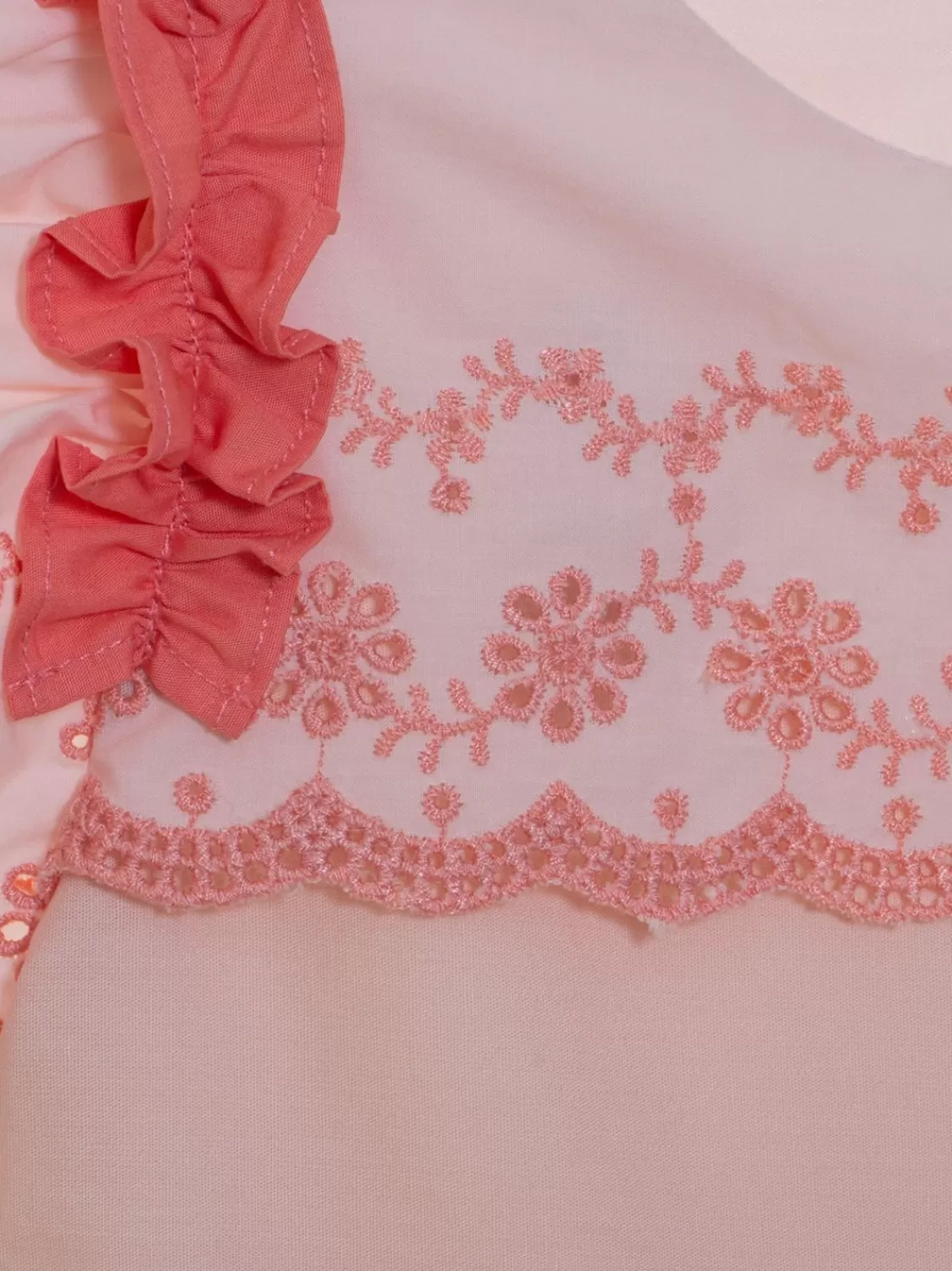 Meisje Patachou Roze En Koraaljurk Met Korte Mouwen Voor Kinderen