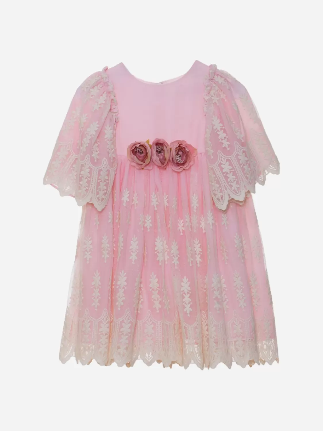 Baby Patachou Roze Geborduurde Gelegenheidsjurk