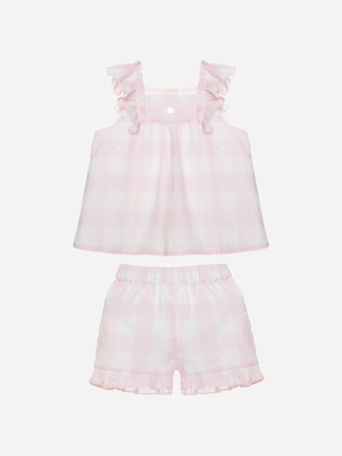 Baby Patachou Roze Geborduurde Set