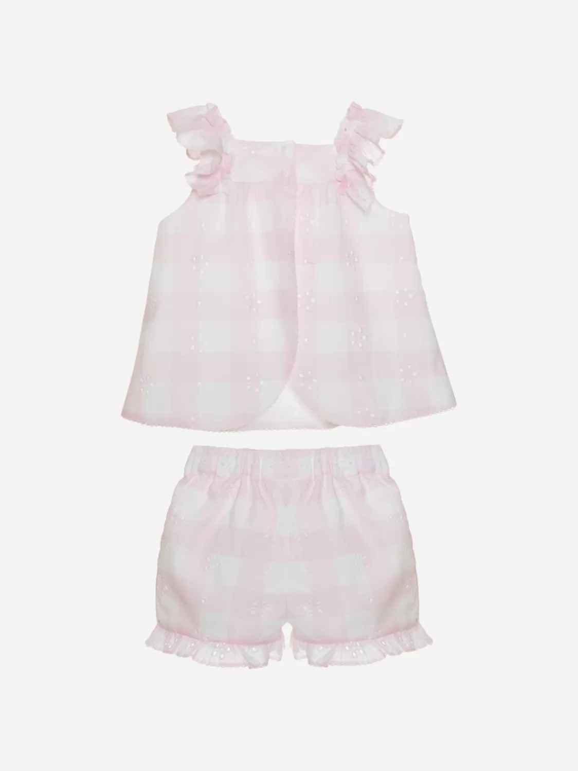Baby Patachou Roze Geborduurde Set