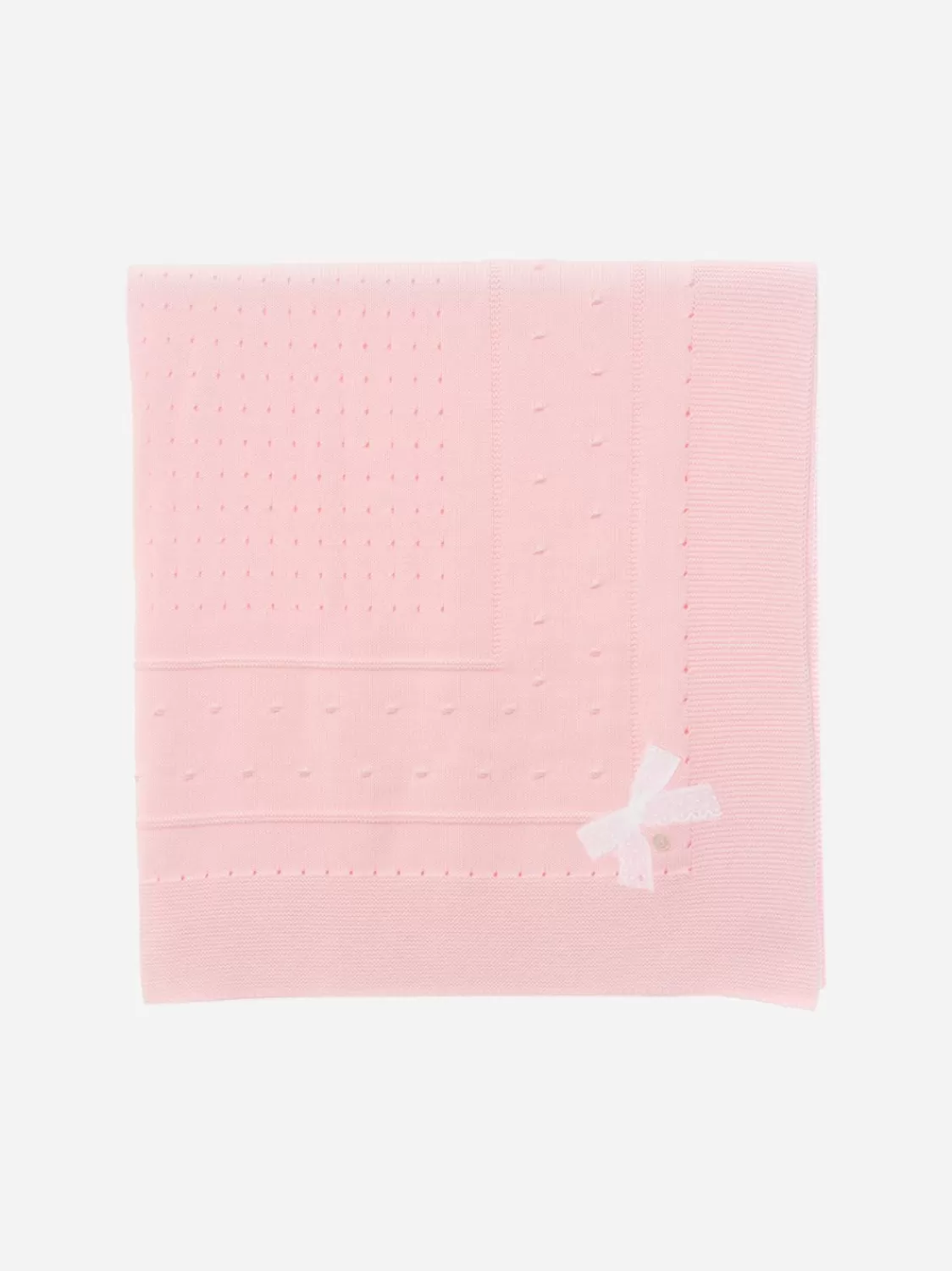 Baby Patachou Roze Gebreide Babymeisjesdeken