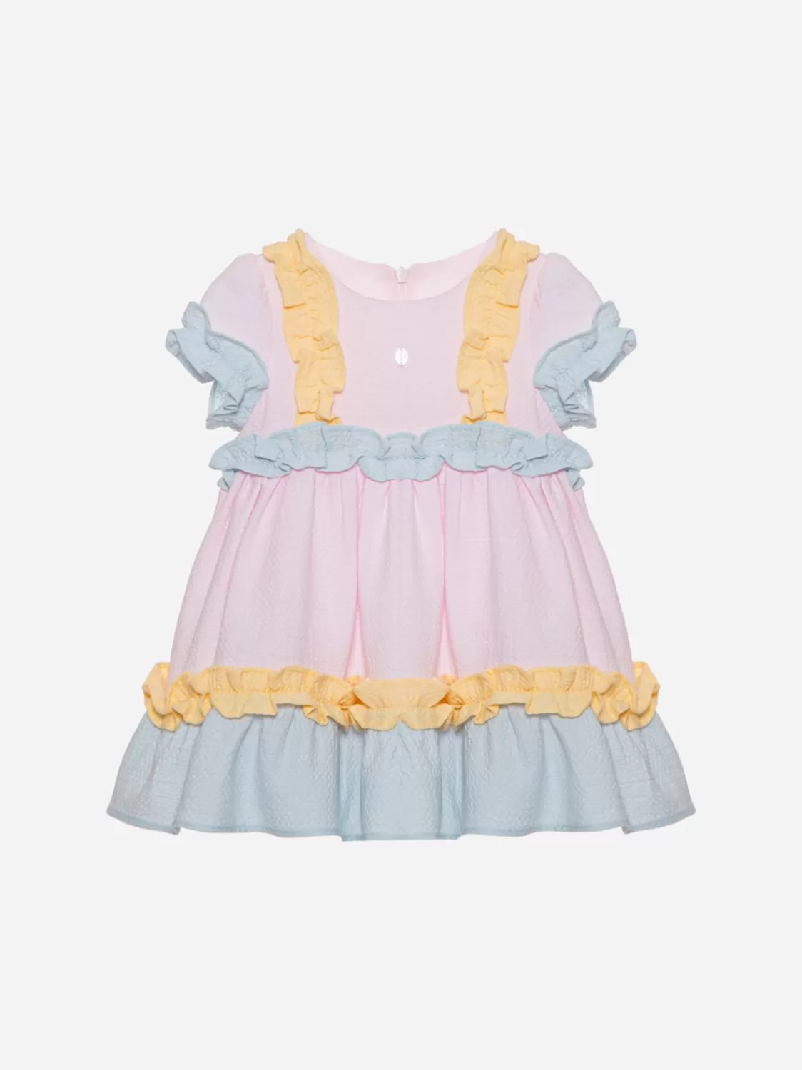 Baby Patachou Roze, Gele En Aquagroene Jurk