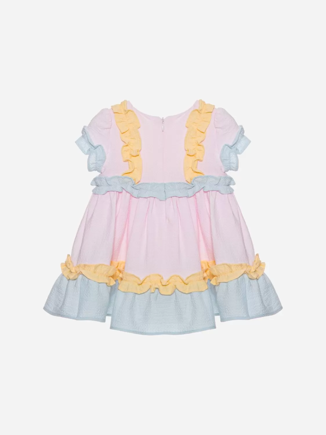 Baby Patachou Roze, Gele En Aquagroene Jurk