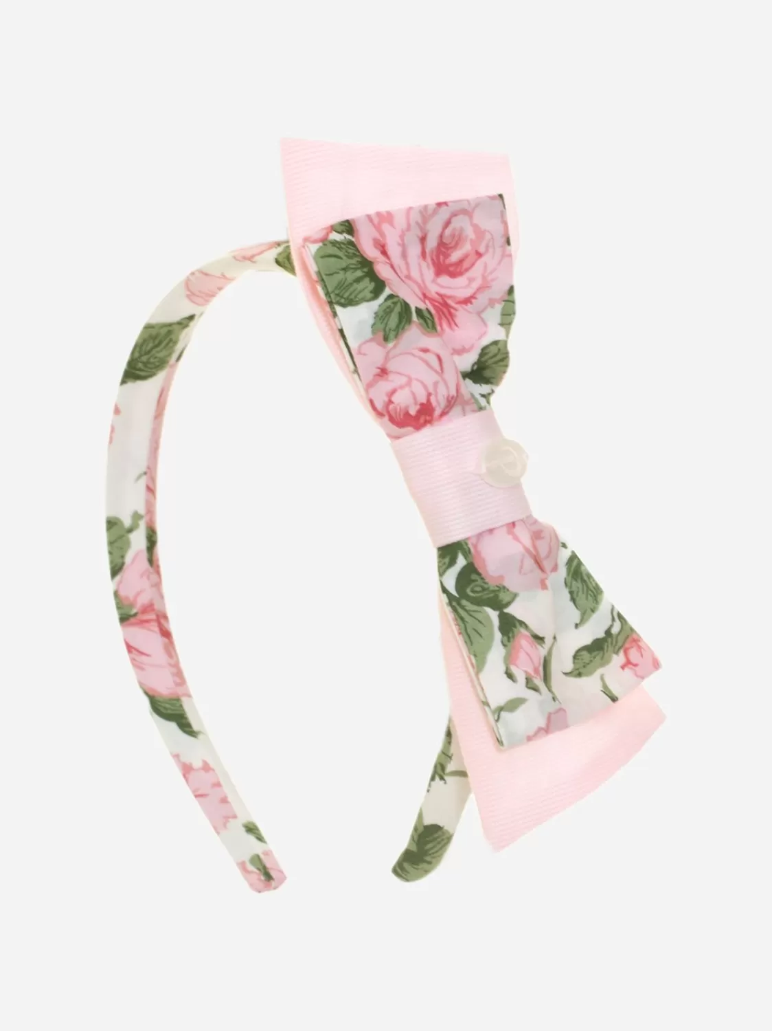 Meisje Patachou Roze Hoofdband Met Liberty-Print